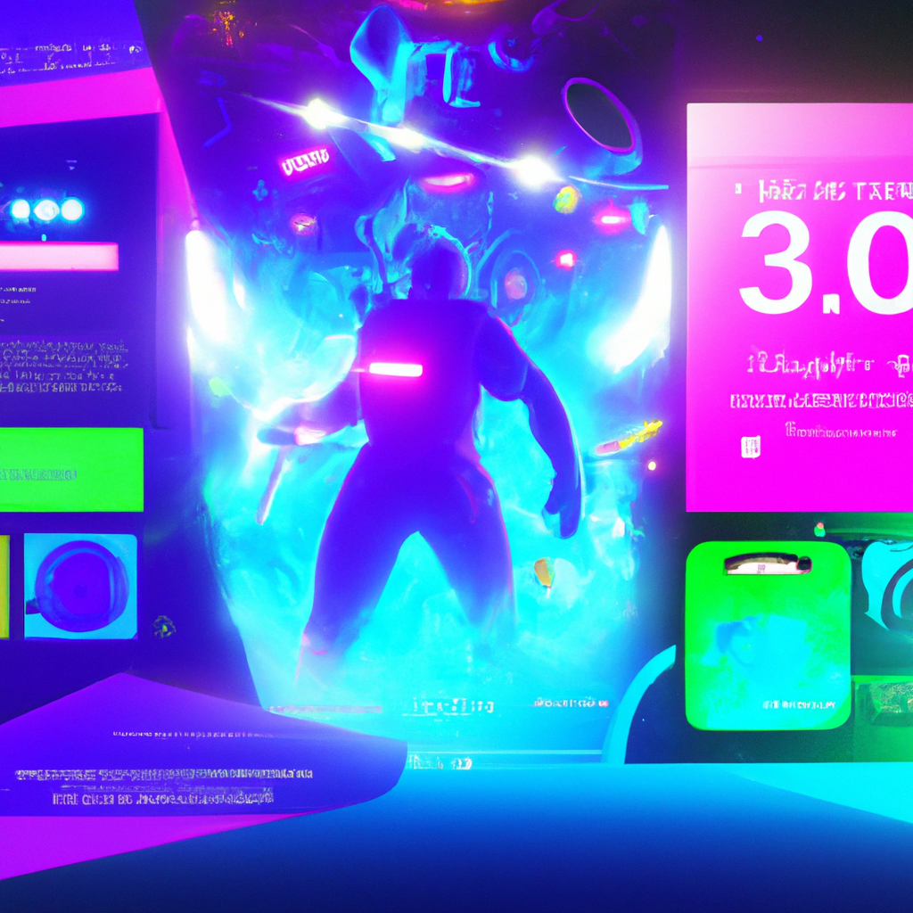 PlayForge hero art — neon arcade scene